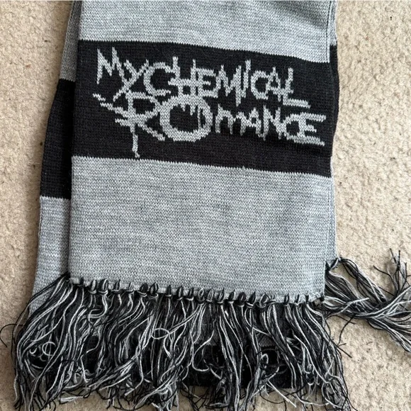 My Chemical Romance Black & Gray Original The Black Parade Tour Merch Scarf Rare Scarves & Wraps